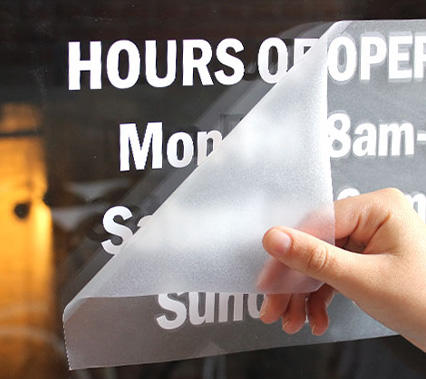 How do you remove bright fluorescent vinyl without damaging the surface?